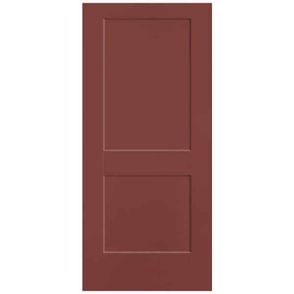 Masonite 36 in. x 80 in. 2-Panel Logan Single Bore Solid Core Red Bluff Molded Composite Interior Door Slab