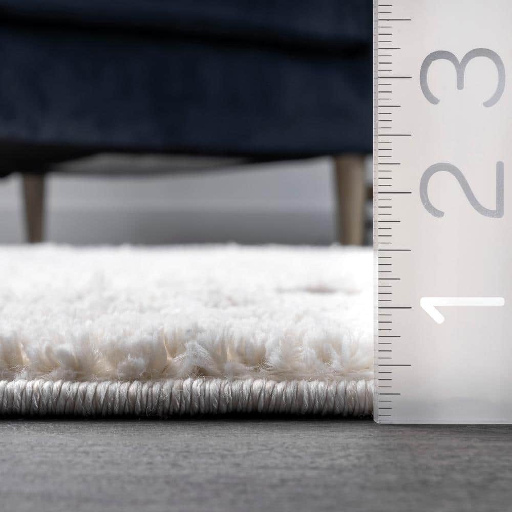 Ansley Moroccan Lattice Tassel 5x8 Gray Synthetic Area Rug