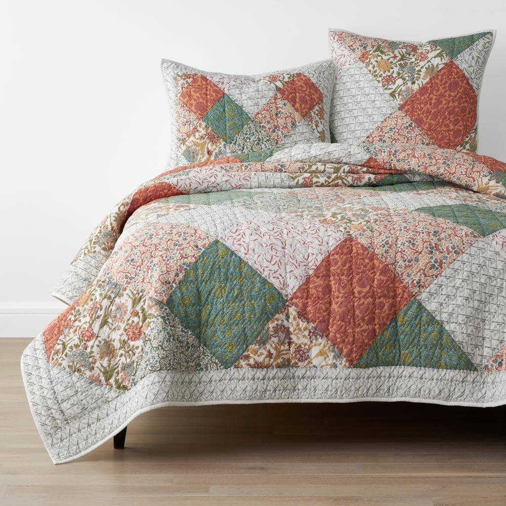 The Company Store Clara Handcrafted Multi King Cotton Quilt 50878Q-K ...