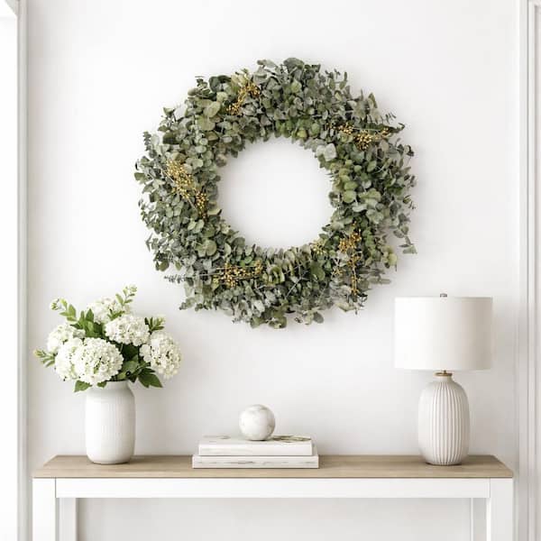 21 in. non Artificial Preserved Eucalyptus Wreath