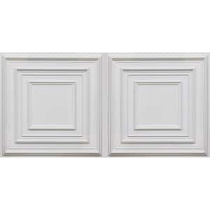 Schoolhouse 2 ft. x 4 ft. PVC Lay-in Ceiling Tile in White Matte