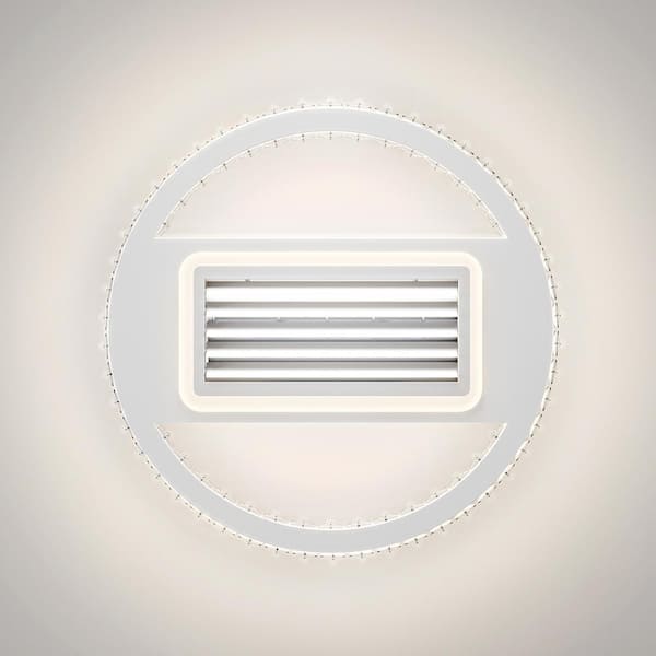 21 in. Indoor White Indoor Ceiling Fan with Adjustable White Integrated LED, Remote Included