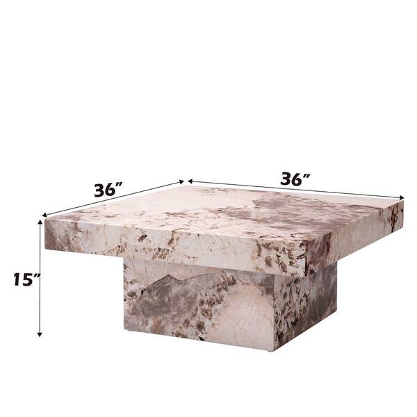 Acme Furniture Fultan 36 in. Engineered Stone Finish Square