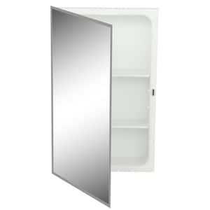 Horizon 16 in. W x 26 in. H x 4-3/4 in. D Frameless Recessed Bathroom Medicine Cabinet with 1/2 in. Beveled Edge Mirror