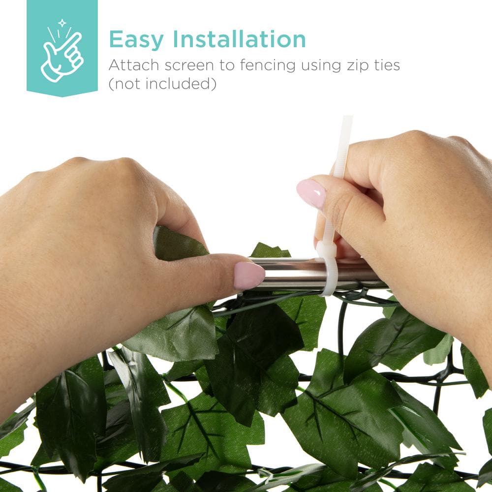 94x59in Green Artificial Ivy Hedge Privacy Fence Screen