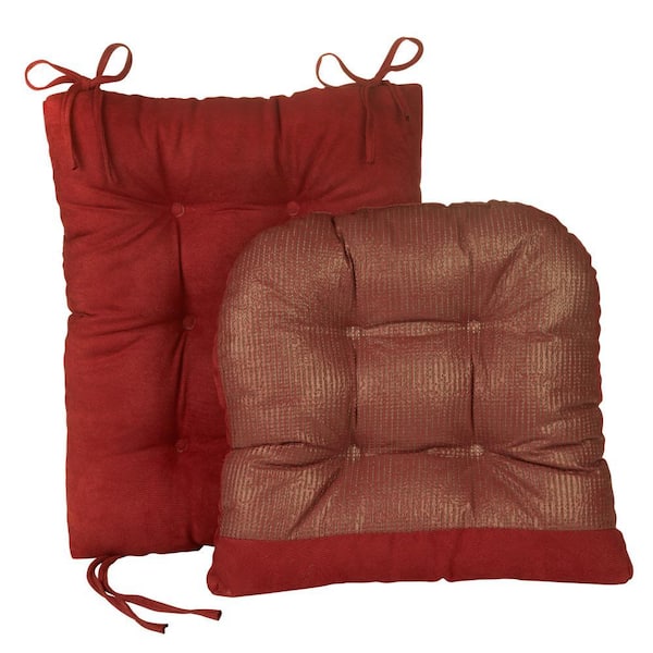 Klear Vu Gripper Twillo Red Jumbo Rocking Chair Cushion Set