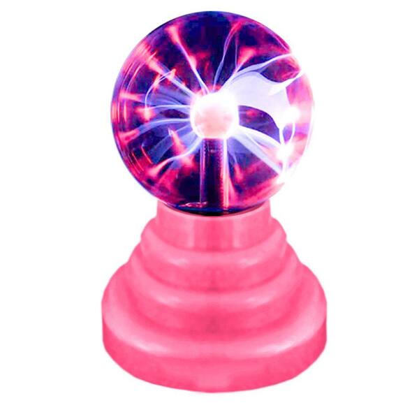 Rock Your Room 3 in. Pink Mini Plasma Orb Light-DISCONTINUED