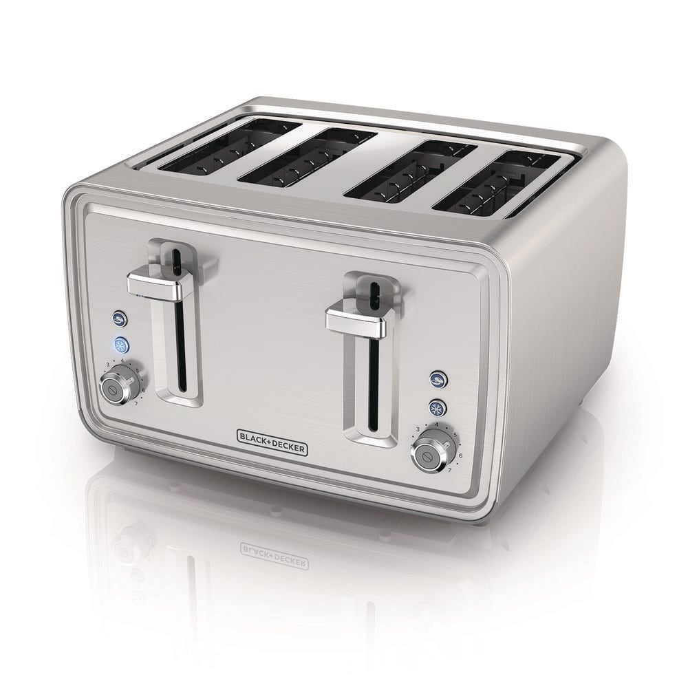 BLACK DECKER 4-Slice Stainless Steel Toaster