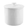 OUR TABLE Simply White 68 oz. Porcelain Dry Goods Canister With Air tight  Lid 985119929M - The Home Depot