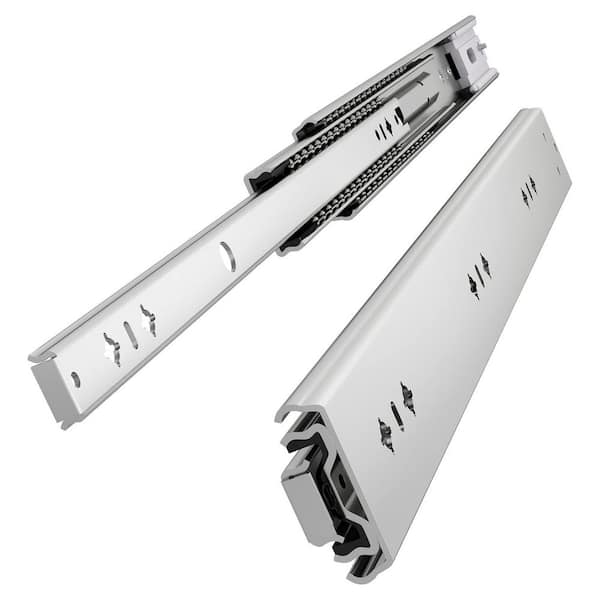 36 in. Soft Close Heavy Duty Steel Side Mount Drawer Slides Hydraulic Buffer Ball Bearing Full Extension 1-Pair