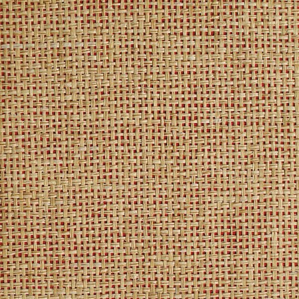 The Wallpaper Company 8 in. x 10 in. Red String Textured Grasscloth Wallpaper Sample-DISCONTINUED