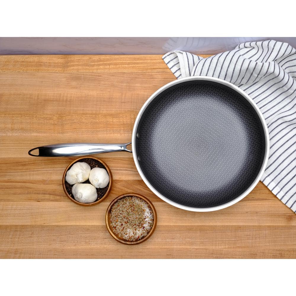 Tri-Ply Stainless Steel Nonstick 12" Frying Pan with Lid