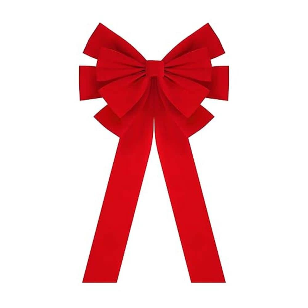 "1 PCS 35"" x 18"" Extra Large Red Velvet Bow, for Christmas Tree Wreath, Outdoor Holiday Xmas Party Decoration, Red" price history on PriceWatchPro