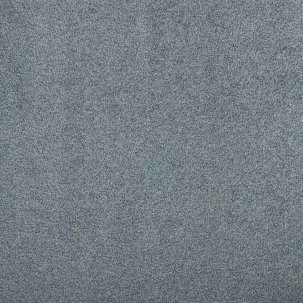 Hainsridge Misty-Blue 68 oz. Triexta Texture Installed Carpet