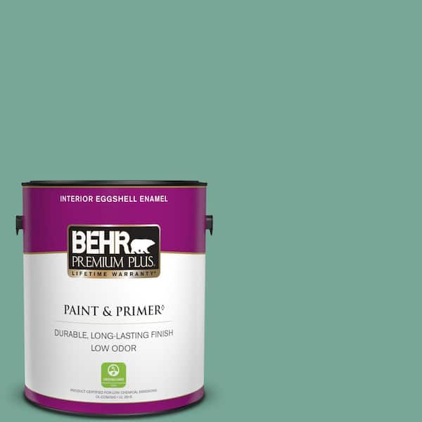 BEHR PREMIUM PLUS 1 gal. #MQ6-38 Patina Eggshell Enamel Low Odor Interior Paint & Primer