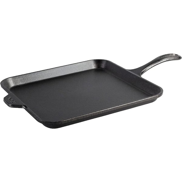 Cast Iron 11 in. Square Griddle for Stovetop and Oven Use