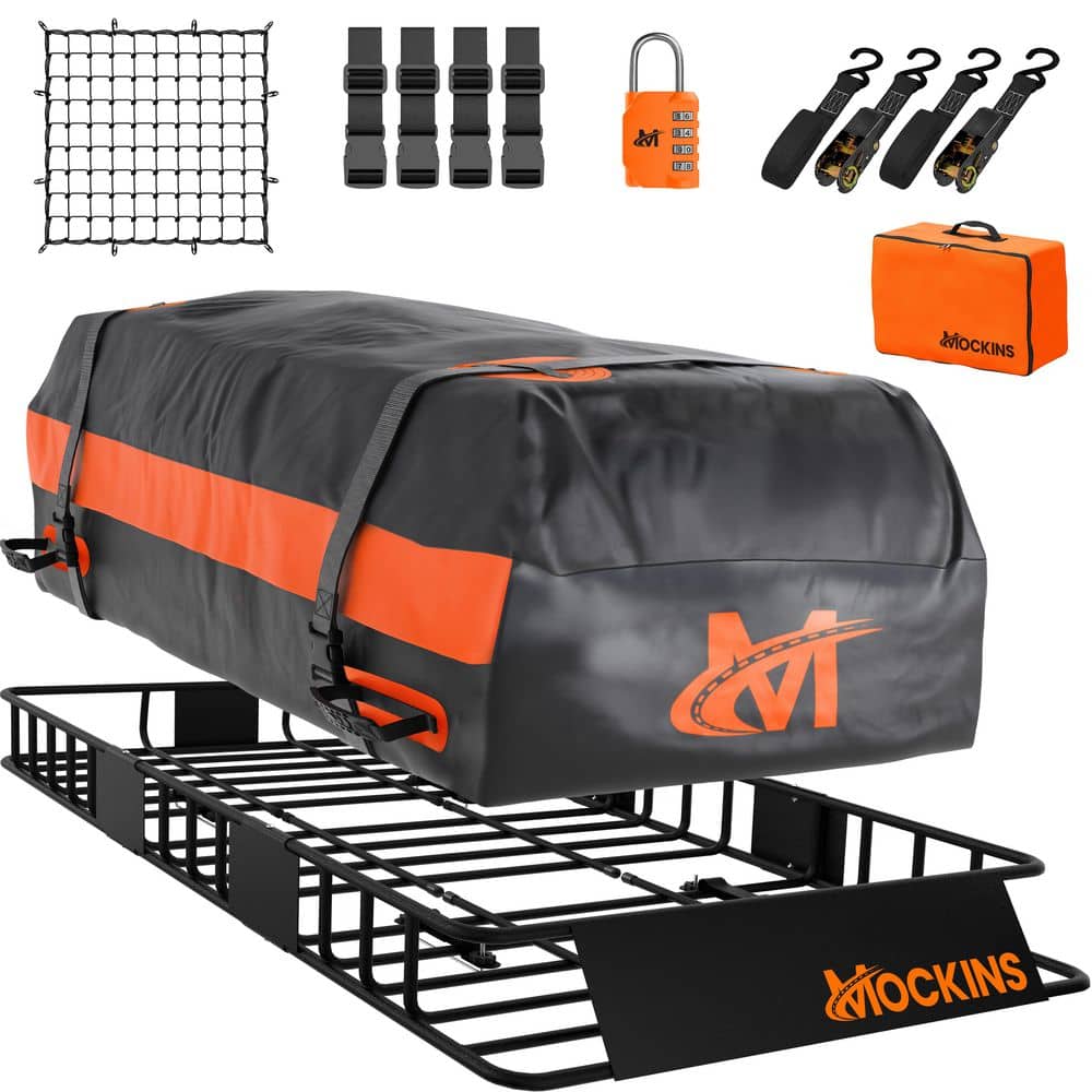 Mockins 250 lbs. Roof Rack Basket with 20 CF Roof Bag - Roof