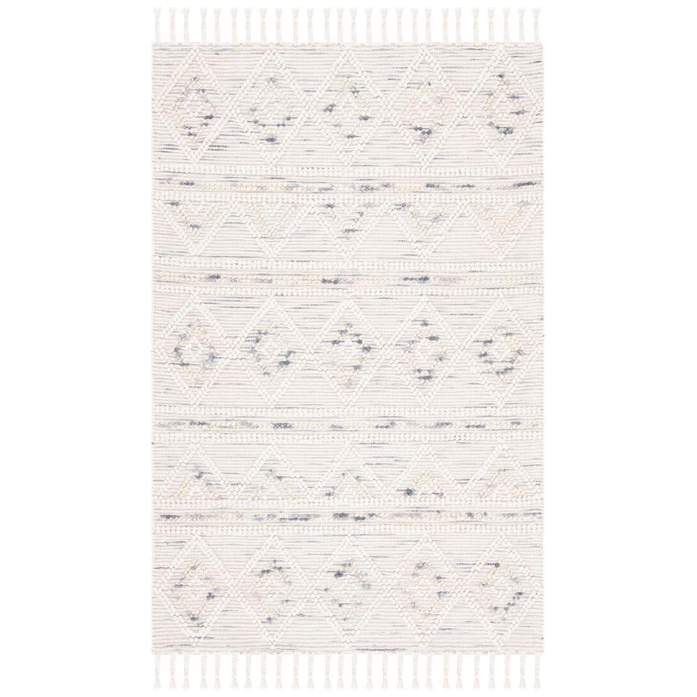 Natura 5 ft. x 8 ft. Ivory/Gray Diamond Striped Distressed Area Rug price history on PriceWatchPro