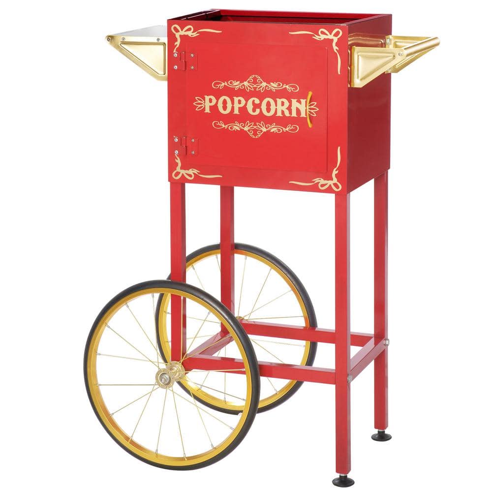Hi Tek Red Stainless Steel Cart - for 8 oz Popcorn Machine - 1 Count Box RWT1016R