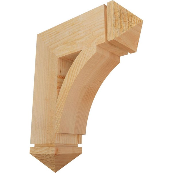 Ekena Millwork 6 in. x 24 in. x 20 in. Douglas Fir Thorton Arts and Crafts Rough Sawn Bracket