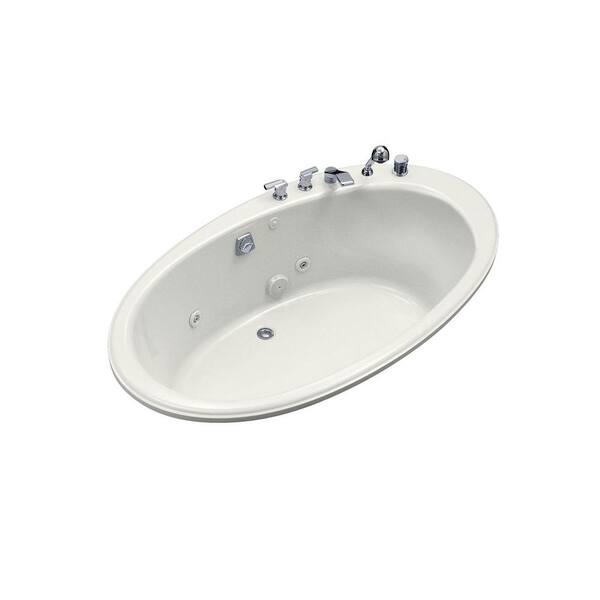 KOHLER Seaside 6 ft. Whirlpool Tub with Reversible Drain in White-DISCONTINUED