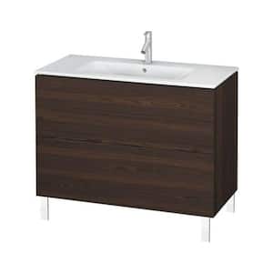 L-Cube 18.88 in. W x 40.13 in. D x 27.75 in. H Bath Vanity Cabinet without Top in Walnut Brushed