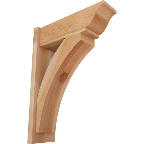 Ekena Millwork 8 in. x 30 in. x 22 in. Thorton Traditional Smooth Western Red Cedar Outlooker