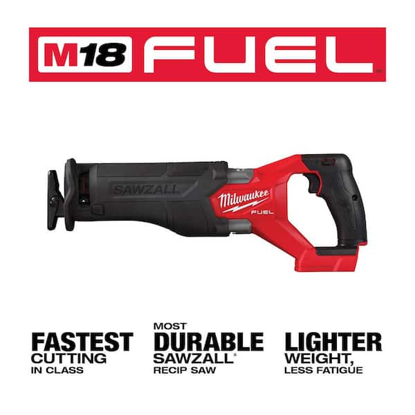 Milwaukee M18 Fuel Gen-2 18V Lithium-Ion Brushless Cordless Sawzall Reciprocating Saw w/ Oscillating Multi-Tool (Tool-Only)
