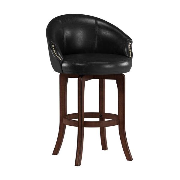 black swivel barstool