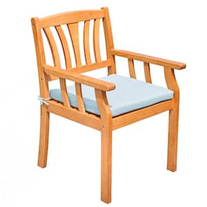 Eucalyptus Wood Outdoor Patio Dining Chair with Cushion