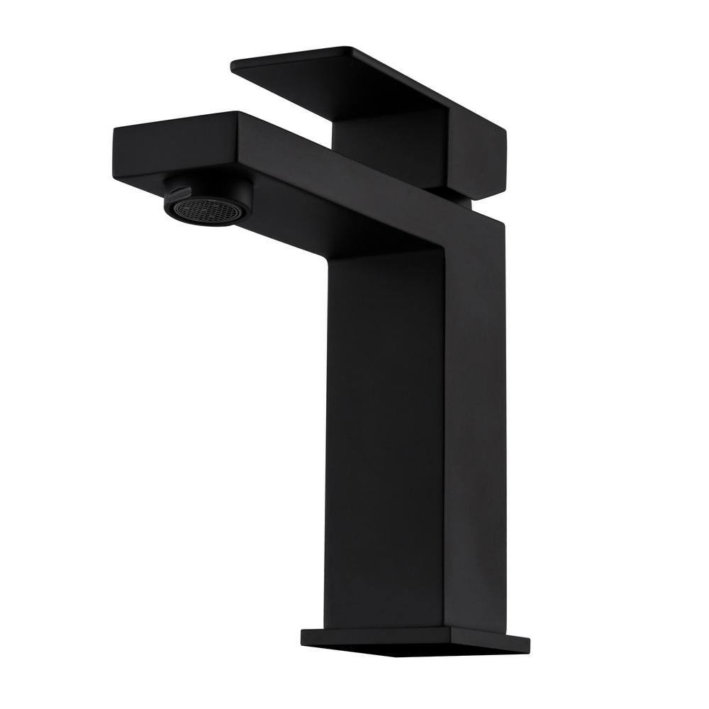 Matte Black Stainless Steel Single Handle Bathroom Faucet
