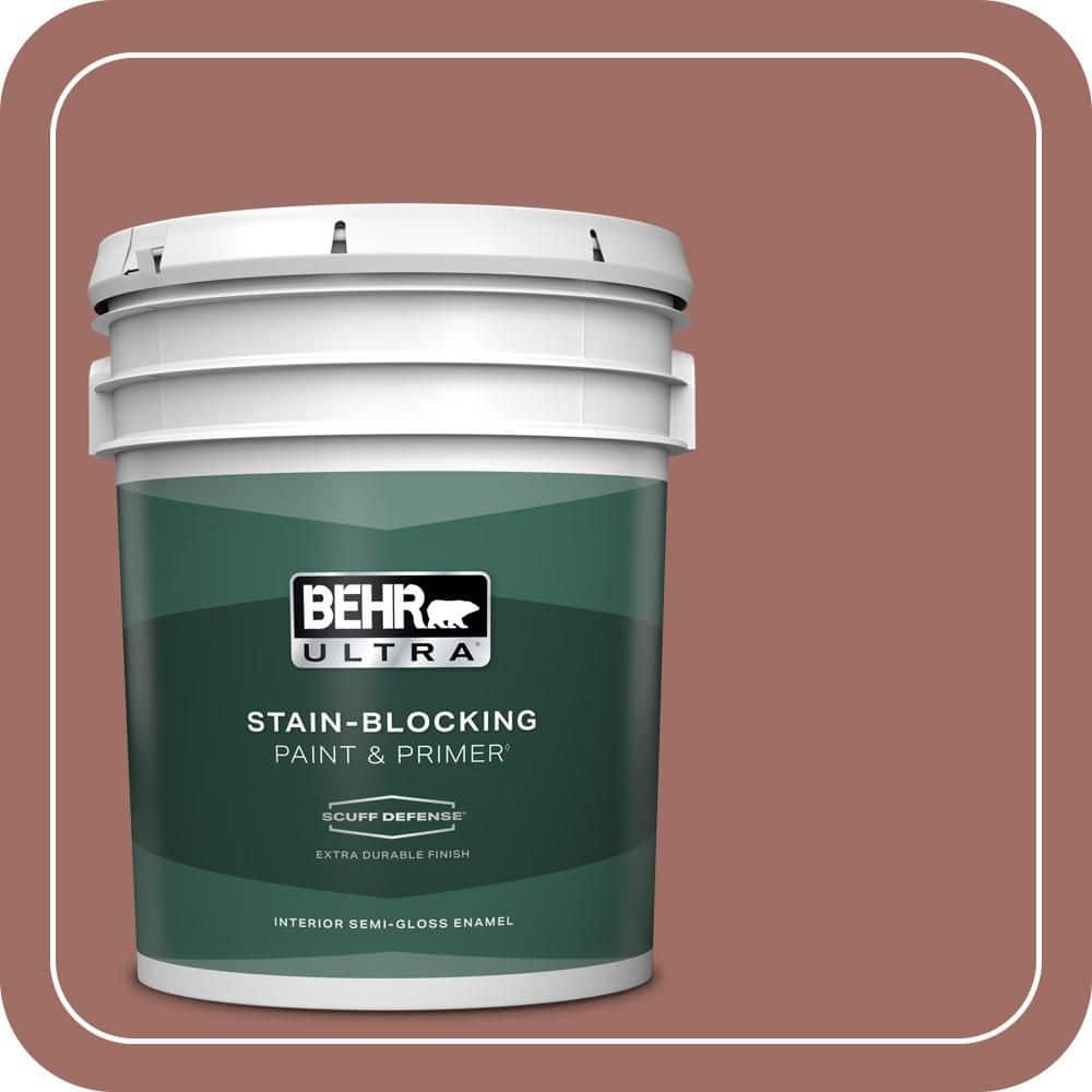 5 gal. #190F-5 Brandy Extra Durable Semi-Gloss Enamel Interior Paint & Primer price history on PriceWatchPro