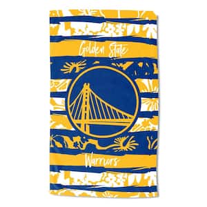 NBA Warriors Cotton/Polyester Blend Graphic Multicolor Pocket Beach Towel