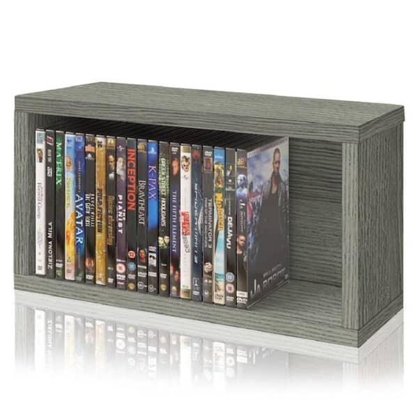 Way Basics zBoard Grey Stackable DVD Rack Storage