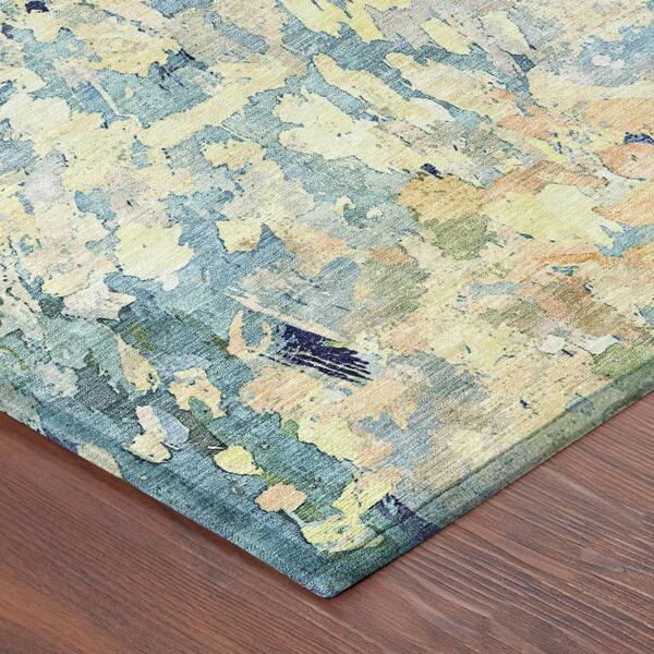 Chantille Machine Washable Indoor/Outdoor Abstract ACN2736 Blue 3 ft. x 5 ft. Area Rug