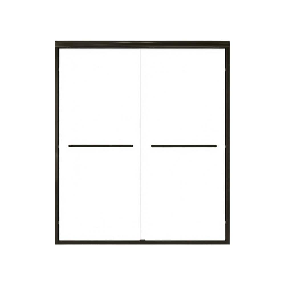 "60 in. W x 74 in. H Double Sliding Framed Shower Door in Matte Black with 1/4""(6mm) SGCC&ANSI Tempered Glass" price history on PriceWatchPro