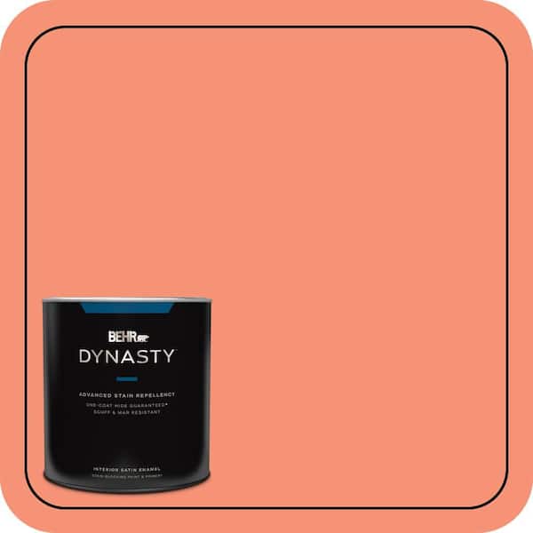 BEHR DYNASTY 1 qt. #200B-5 Indian Dance Satin Enamel Interior Stain-Blocking Paint and Primer
