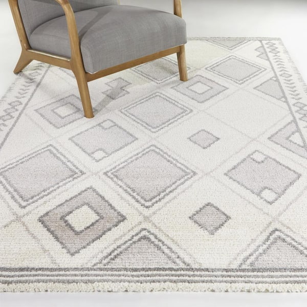 Mariska Taupe 5 ft. x 7 ft. Geometric Area Rug