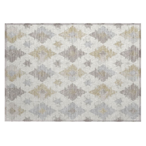 Chantille Machine Washable Indoor/Outdoor Abstract ACN3062 Ivory 2 ft. x 3 ft. Accent Rug