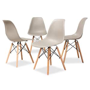 Jaspen Beige and Oak Brown Dining Chair (Set of 4)