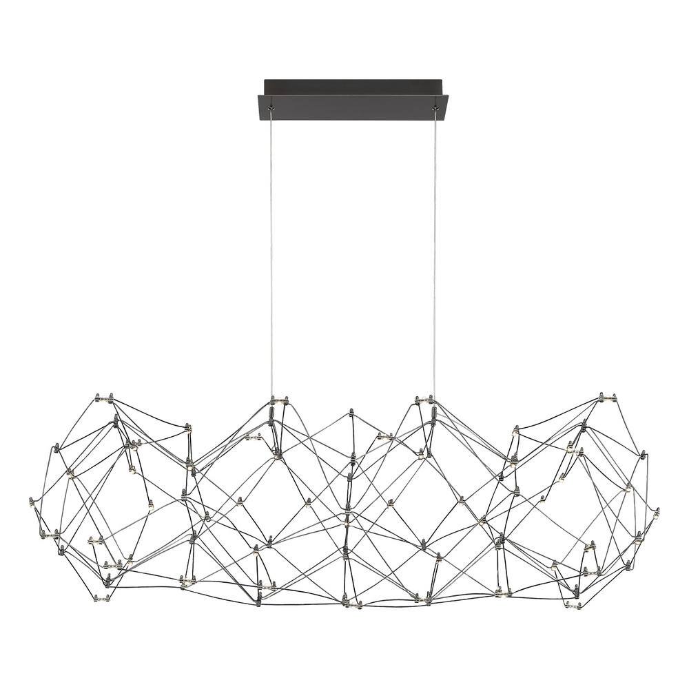 Leonardelli Dark Chrome 48" LED Geometric Chandelier