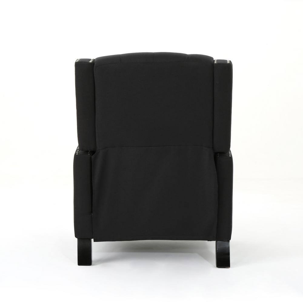 Handcrafted Brown Wood Recliner Accent Chair with Charcoal Finish