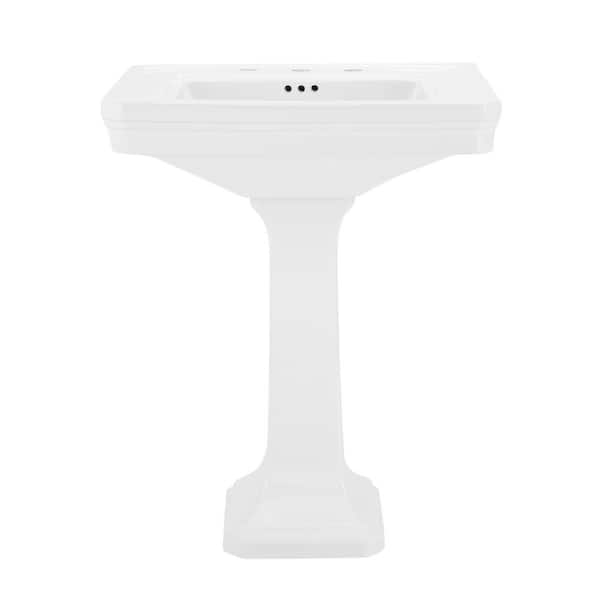 DreamLine Aqua 32 in. L x 22 in. W Pedestal Bathroom Sink Base in
