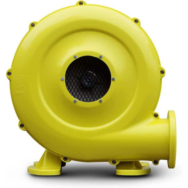 11. 6 in. 1 fan speeds Drum Fan in Yellow with 750-Watt 1.0HP Air Blower for Inflatable