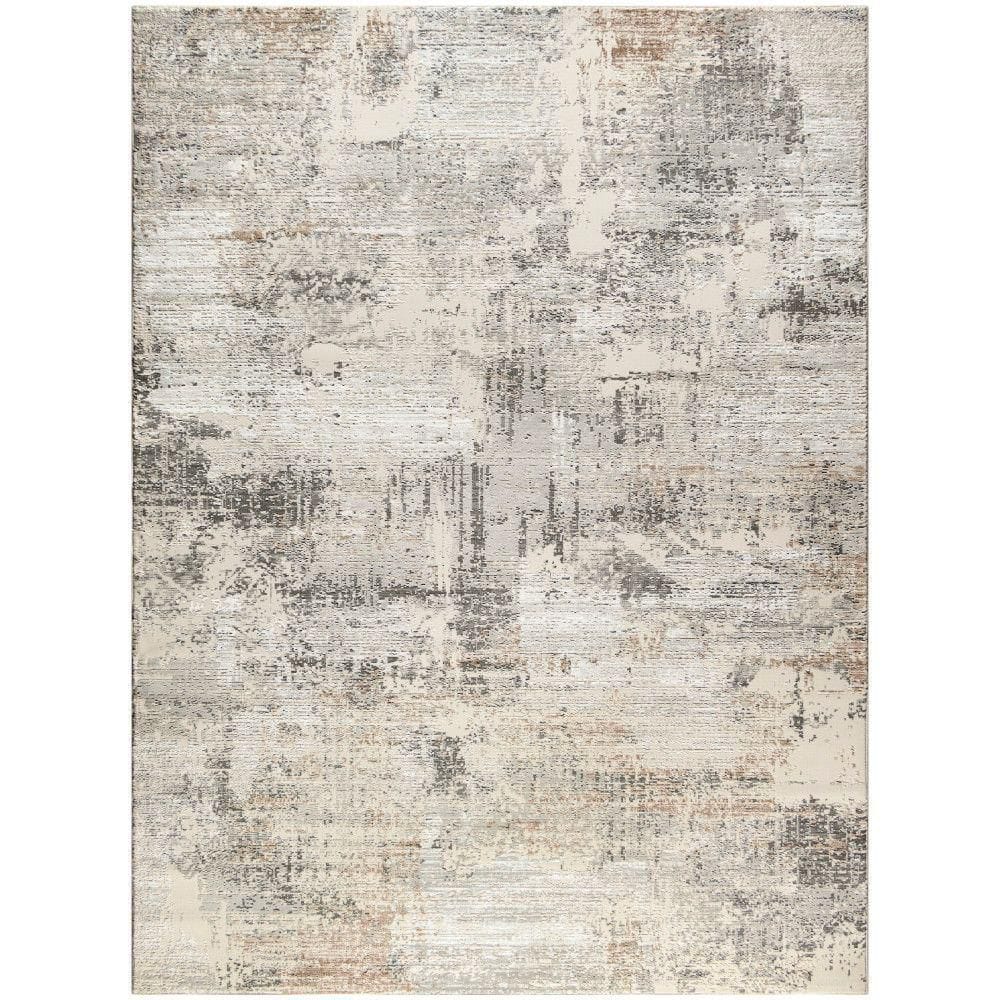 Eco-Friendly Beige Grey 8 ft. x 10 ft. Abstract Contemporary Area Rug price history on PriceWatchPro