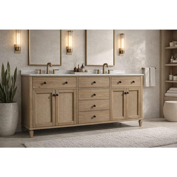 Ari Kitchen and Bath Annie 72 in. W x 22 in. D x 34.5 in. H Double