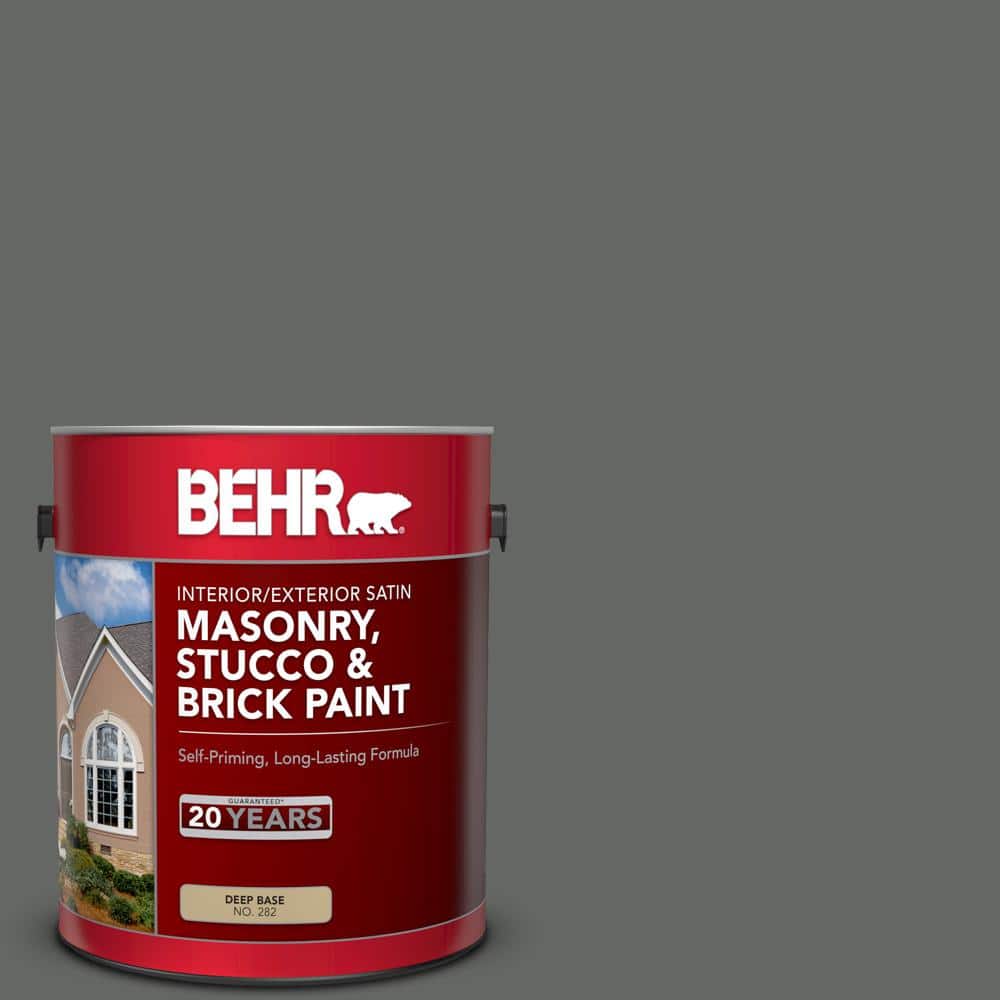 1 gal. #PPU25-02 Black Locust Satin Interior/Exterior Masonry, Stucco and B