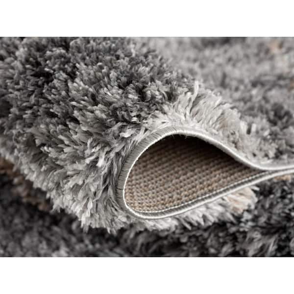 Retro Grey Large (8 ft. x 11 ft.) - 7 ft. 9 in. x 10 ft. 8 in. Modern Abstract Area Rug