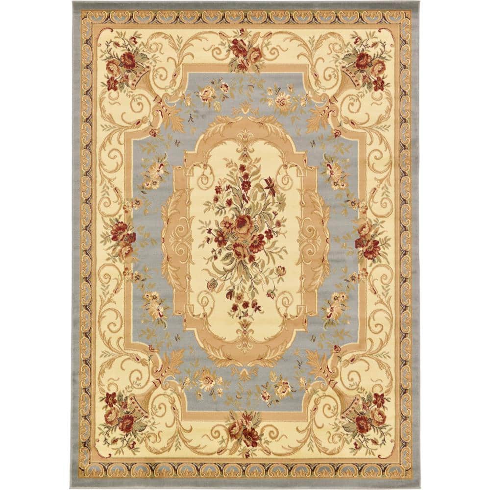 Unique Loom Versailles Henry Light Blue 8' 0 x 11' 4 Area Rug 3129894