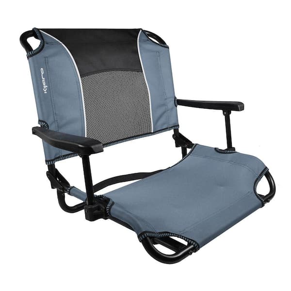 Dual Lock Stadium Seat with Arms-Hallett Peak Gray